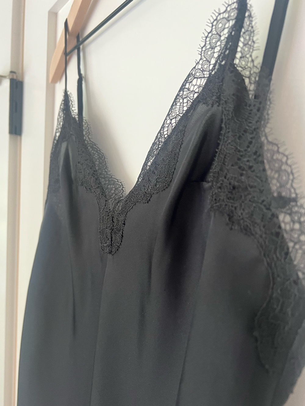 VICTORIA’S SECRET | Black Satin Lace Slip Dress Mini Chemise S - Picture 2 of 12